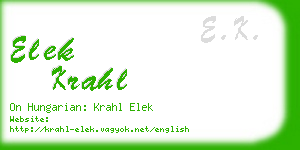 elek krahl business card